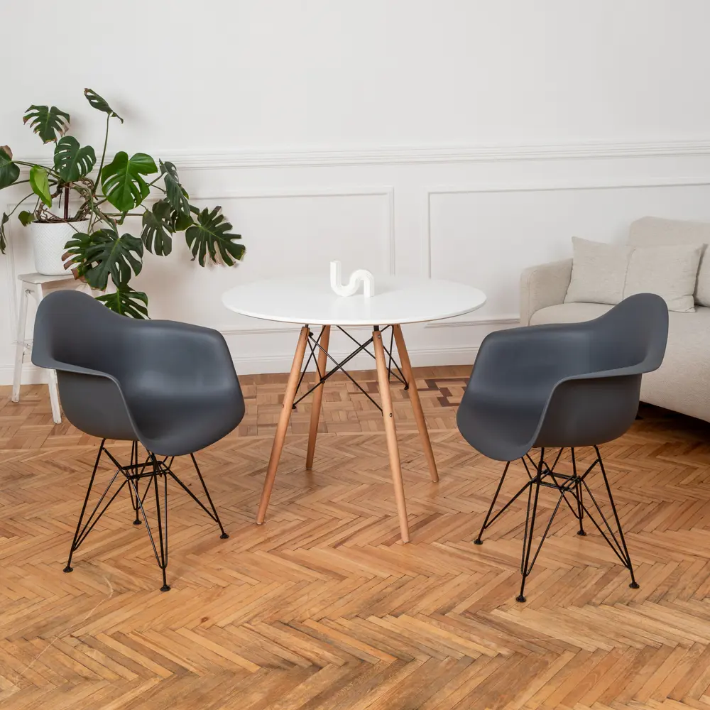 Фото 2 Стул-кресло Derstuhl 330 black комплект 4 шт 43x82x58 см полипропилен цвет темно-серый Фото 2 Стул-кресло Derstuhl 330 black комплект 4 шт 43x82x58 см полипропилен цвет темно-серый