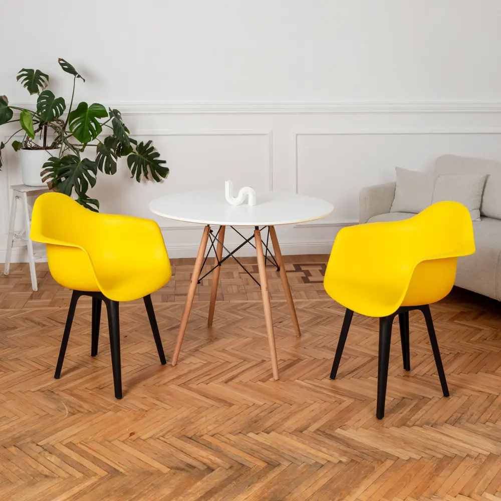 Фото Комплект кухонных стульев 2 шт Derstuhl 330 plast 43x82x60 см полипропилен цвет лимон Фото Комплект кухонных стульев 2 шт Derstuhl 330 plast 43x82x60 см полипропилен цвет лимон