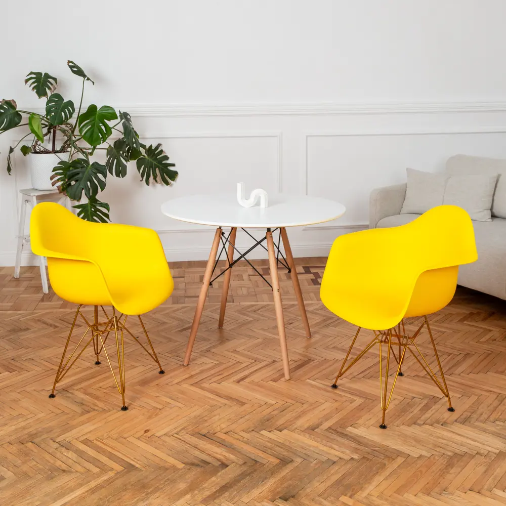 Фото Комплект кухонных стульев 2 шт Derstuhl 330 gold 43x82x60 см полипропилен цвет лимон Фото Комплект кухонных стульев 2 шт Derstuhl 330 gold 43x82x60 см полипропилен цвет лимон