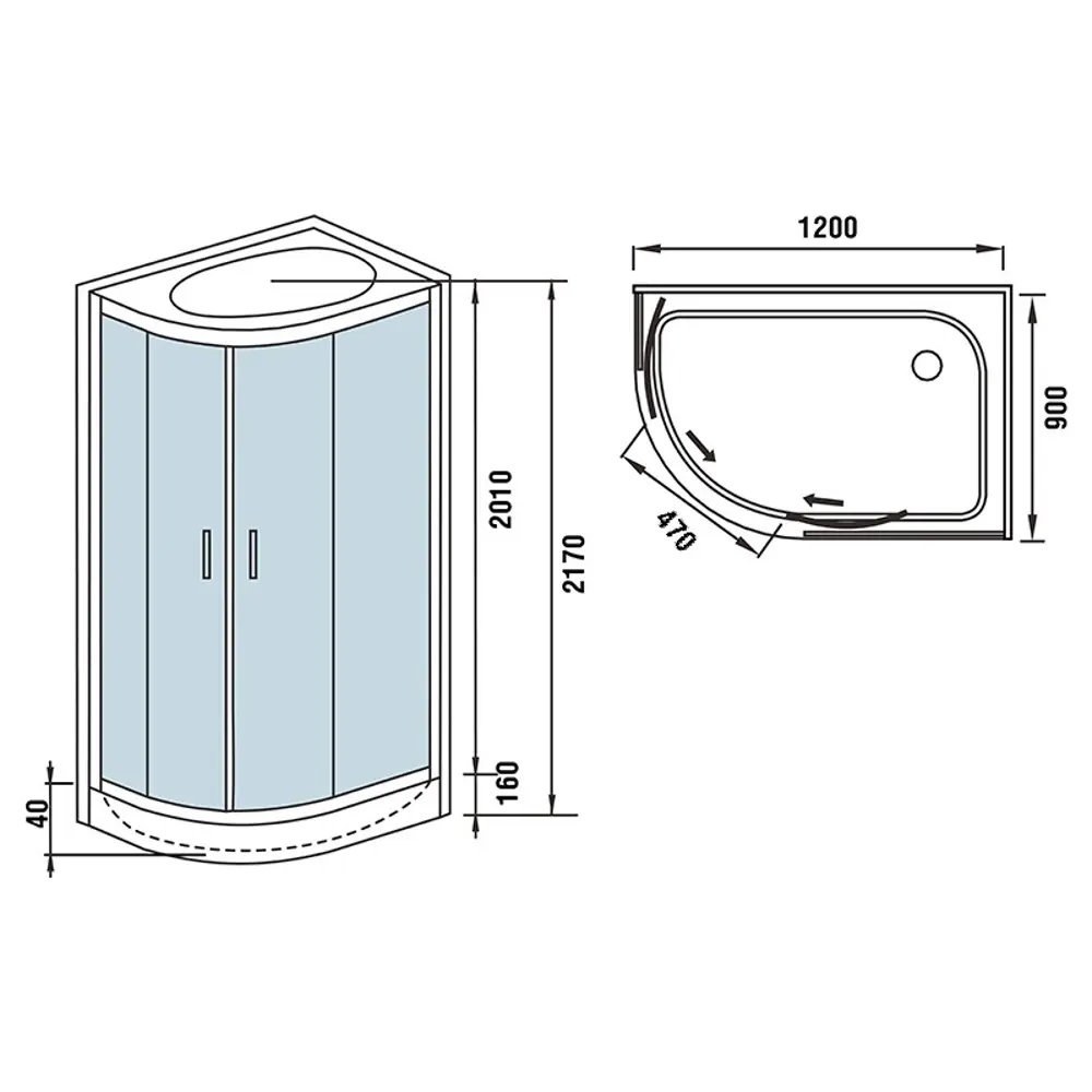 Фото 6 Душевая кабина Weltwasser 500 Werra 1202 R 120x90 см стекло прозрачное поддон средний Фото 6 Душевая кабина Weltwasser 500 Werra 1202 R 120x90 см стекло прозрачное поддон средний