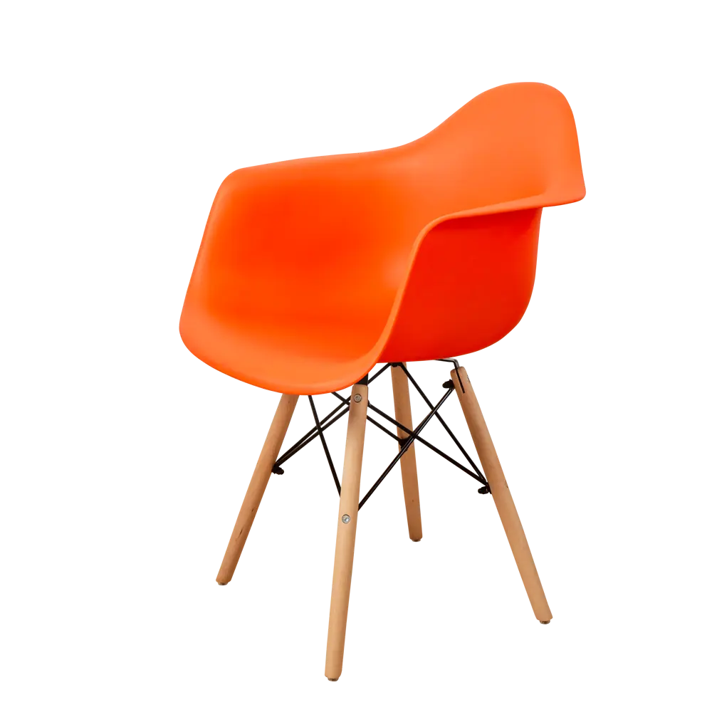 Фото Кухонный стул Derstuhl 330 wood 43x82x60 см полипропилен цвет оранжевый