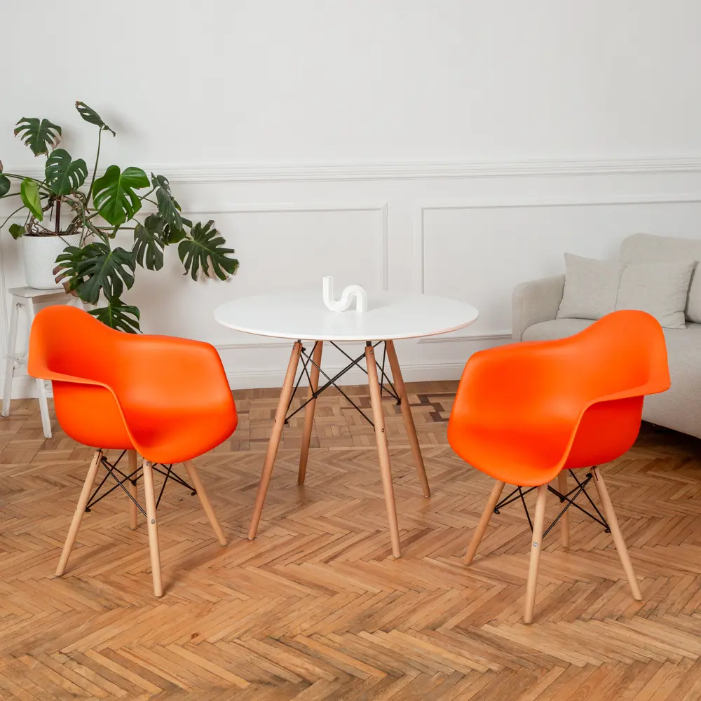 Фото 2 Кухонный стул Derstuhl 330 wood 43x82x60 см полипропилен цвет оранжевый