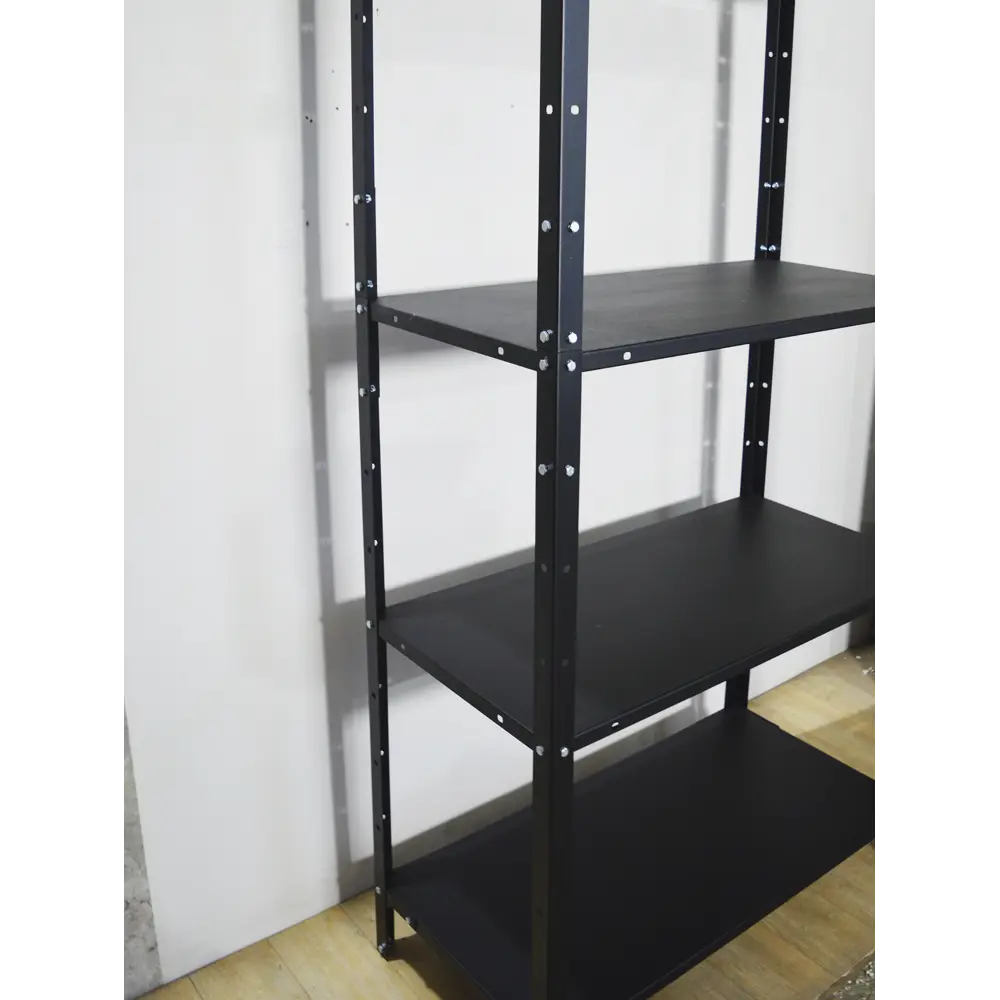 Фото 8 Стеллаж металлический Blacksteelone 6 полок 500x2000x25 см нагрузка до 100 кг металл цвет черный Фото 8 Стеллаж металлический Blacksteelone 6 полок 500x2000x25 см нагрузка до 100 кг металл цвет черный