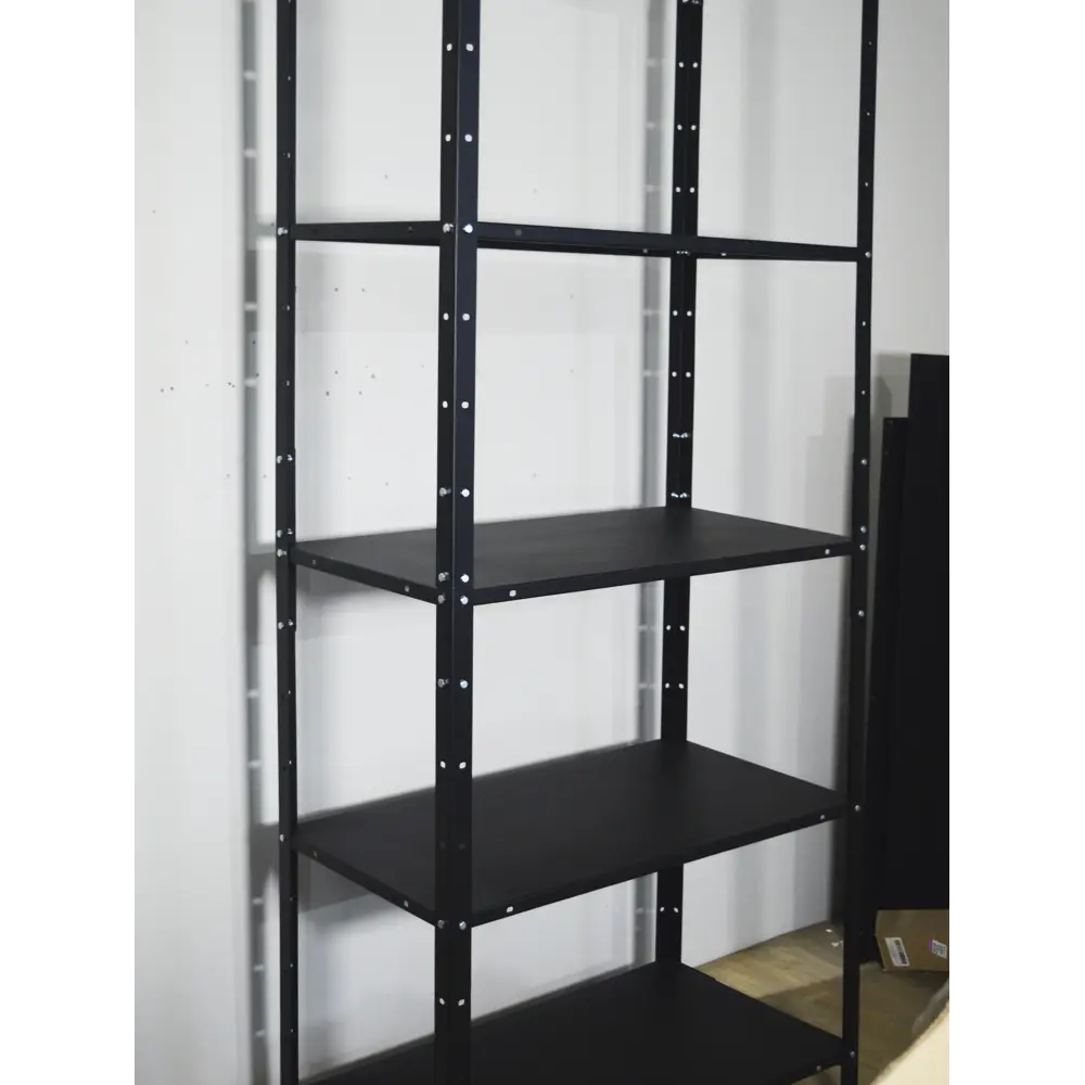 Фото 5 Стеллаж металлический Blacksteelone 6 полок 600x2000x40 см нагрузка до 100 кг металл цвет черный Фото 5 Стеллаж металлический Blacksteelone 6 полок 600x2000x40 см нагрузка до 100 кг металл цвет черный