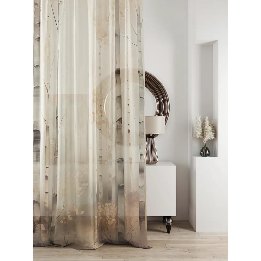 Фото 2 Тюль на ленте At Home Ливартис AT588167 150x250 см вуаль цвет коричневый Фото 2 Тюль на ленте At Home Ливартис AT588167 150x250 см вуаль цвет коричневый