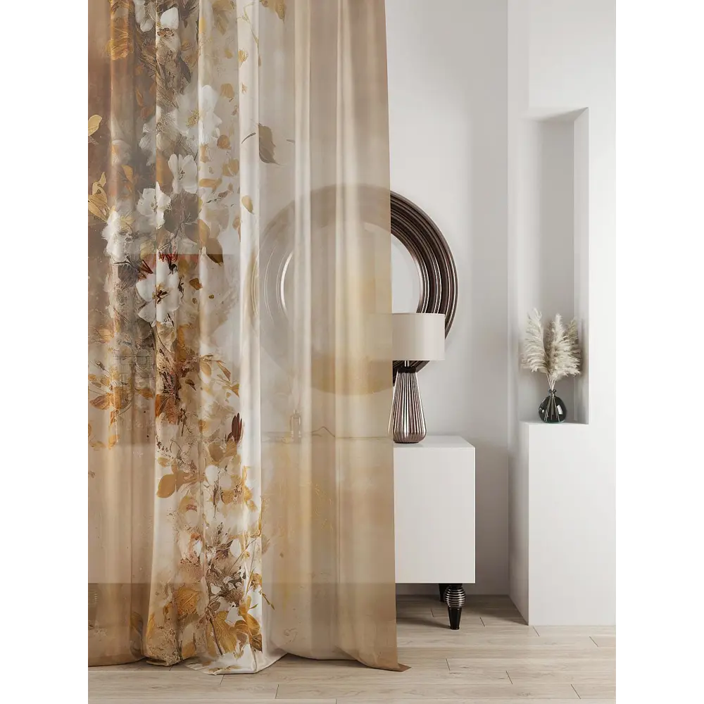 Фото 2 Тюль на ленте At Home Ливартис AT588160 150x250 см вуаль цвет коричневый Фото 2 Тюль на ленте At Home Ливартис AT588160 150x250 см вуаль цвет коричневый