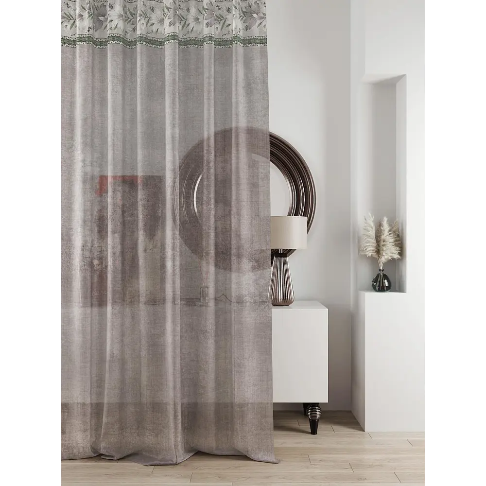 Фото 2 Тюль на ленте At Home Ливартис AT588123 150x250 см вуаль цвет коричневый Фото 2 Тюль на ленте At Home Ливартис AT588123 150x250 см вуаль цвет коричневый