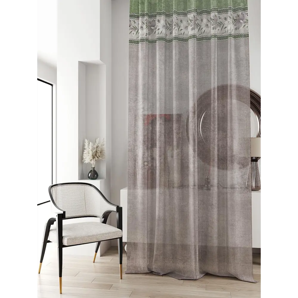 Фото 4 Тюль на ленте At Home Ливартис AT588123 150x250 см вуаль цвет коричневый Фото 4 Тюль на ленте At Home Ливартис AT588123 150x250 см вуаль цвет коричневый
