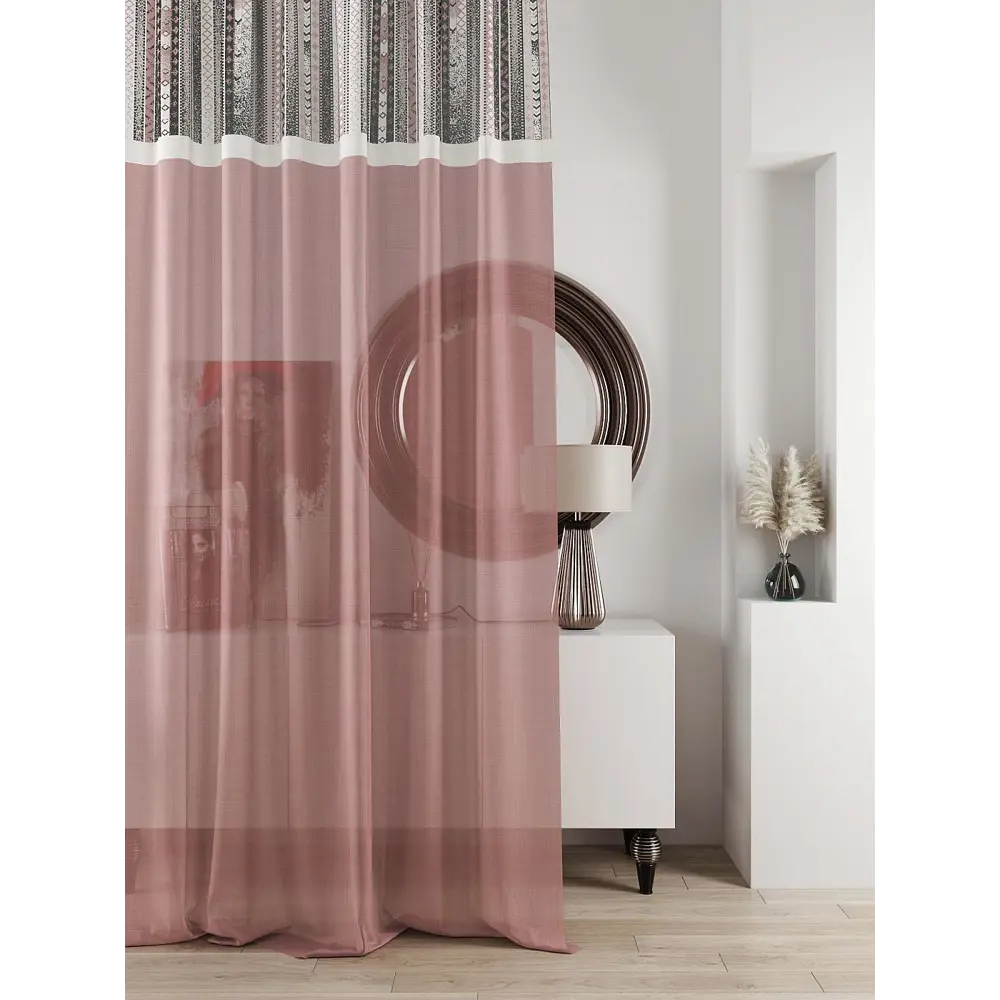 Фото 2 Тюль на ленте At Home Ливартис AT588105 150x250 см вуаль цвет красный Фото 2 Тюль на ленте At Home Ливартис AT588105 150x250 см вуаль цвет красный