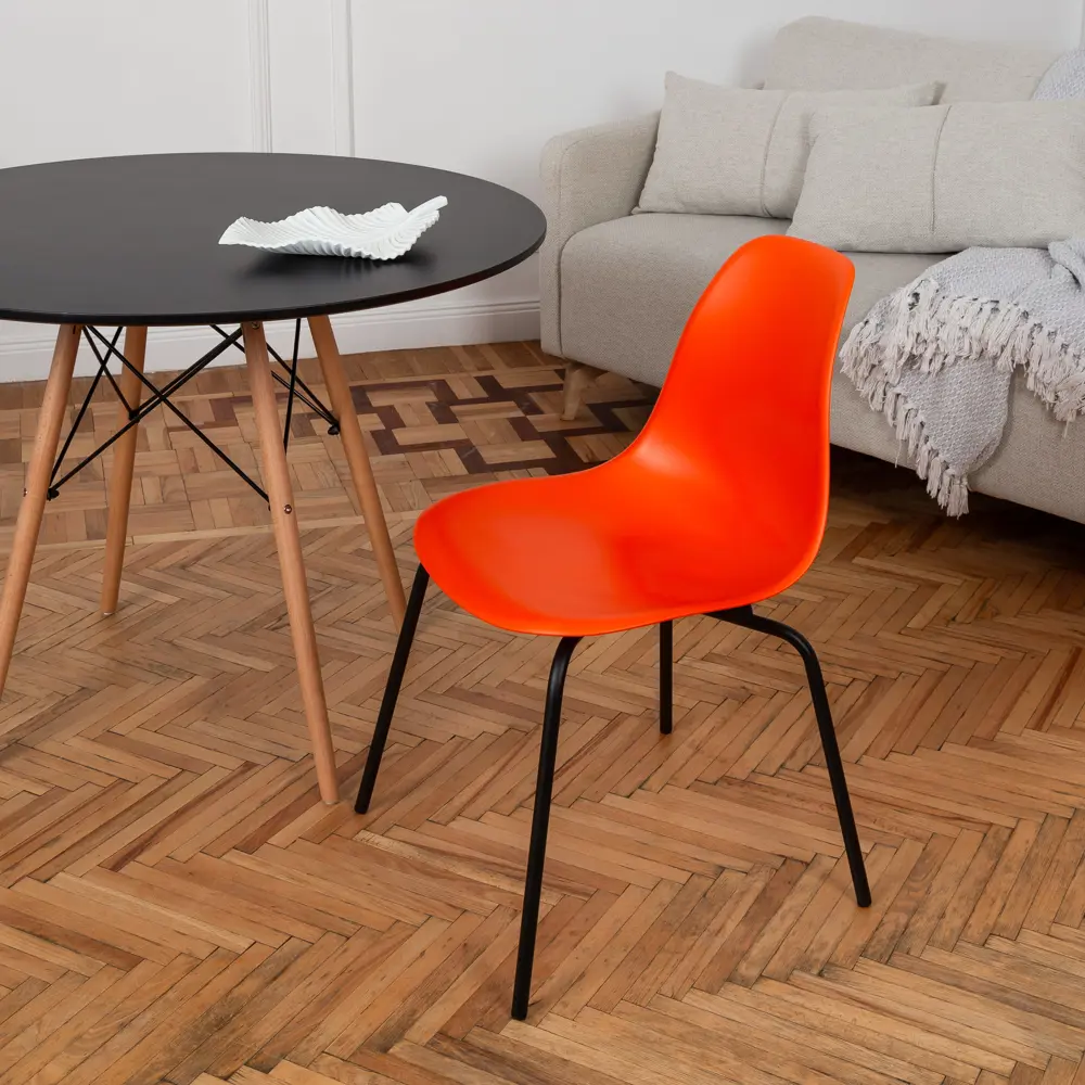 Фото 6 Стул кухонный Derstuhl Elegant black комплект 2 шт 45x82x46 см полипропилен цвет оранжевый Фото 6 Стул кухонный Derstuhl Elegant black комплект 2 шт 45x82x46 см полипропилен цвет оранжевый