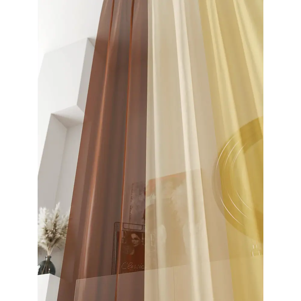 Фото 5 Тюль на ленте At Home Ливартис AT588059 150x250 см вуаль цвет желтый Фото 5 Тюль на ленте At Home Ливартис AT588059 150x250 см вуаль цвет желтый