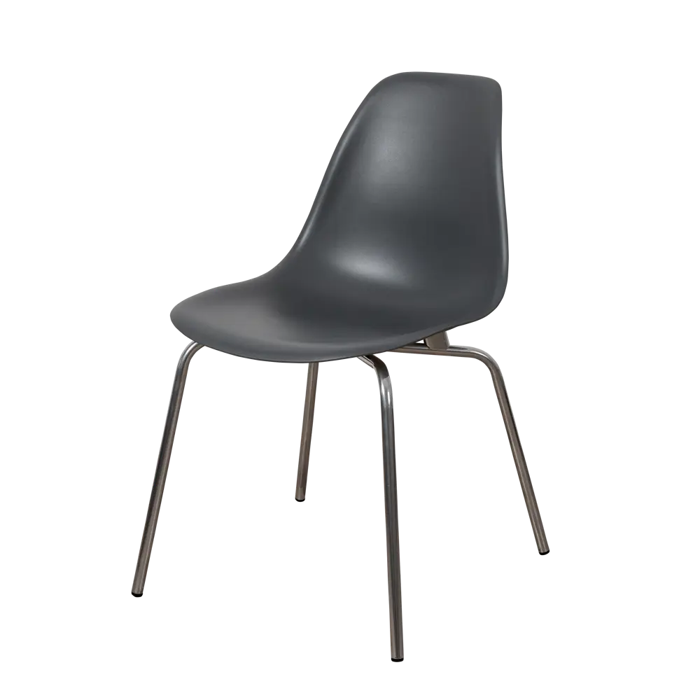 Фото Стул кухонный Derstuhl Elegant chrom комплект 2 шт 45x82x46 см полипропилен цвет темно-серый Фото Стул кухонный Derstuhl Elegant chrom комплект 2 шт 45x82x46 см полипропилен цвет темно-серый