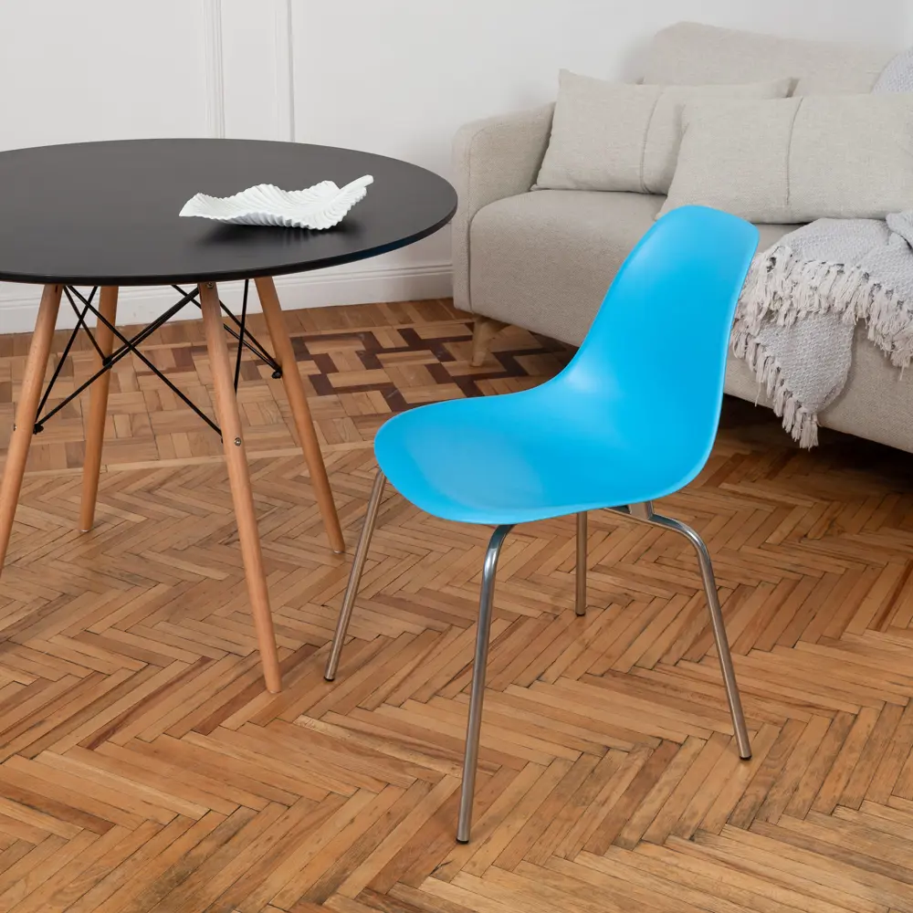 Фото 6 Стул кухонный Derstuhl Elegant chrom комплект 4 шт 45x82x46 см полипропилен цвет голубой Фото 6 Стул кухонный Derstuhl Elegant chrom комплект 4 шт 45x82x46 см полипропилен цвет голубой