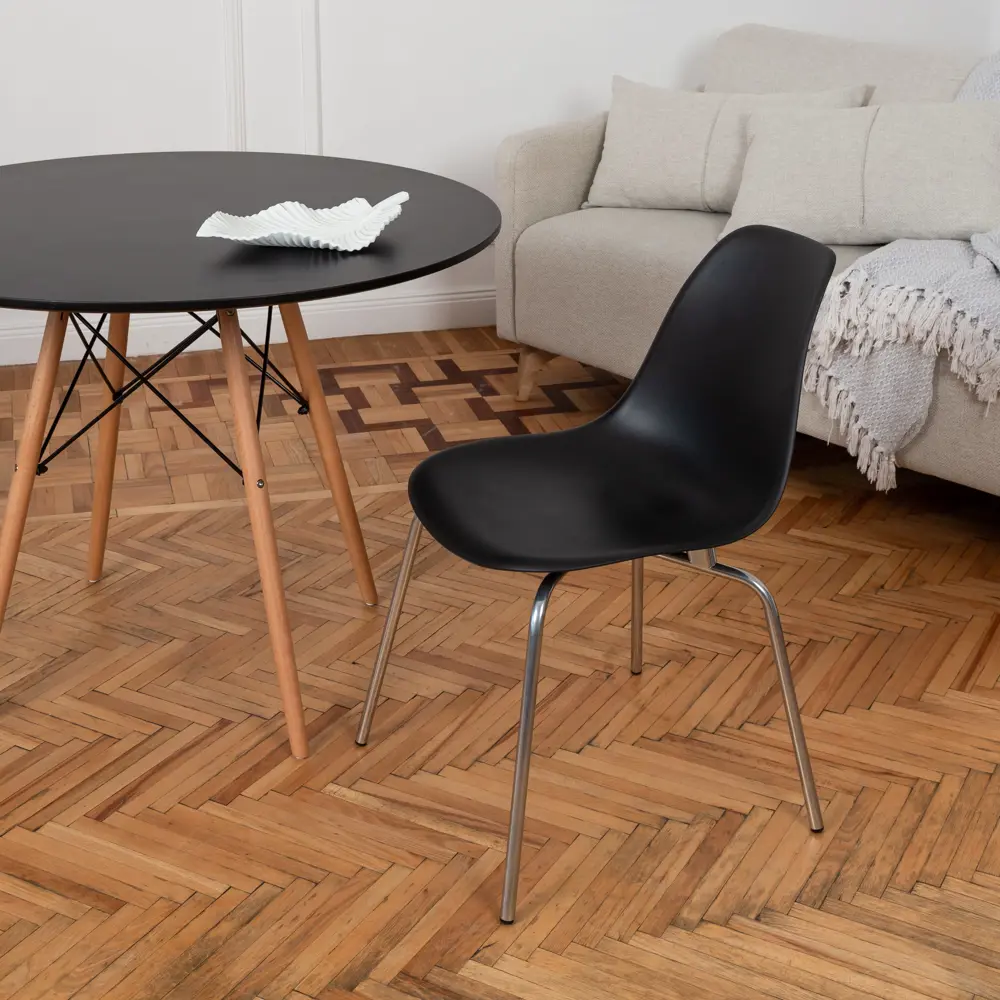 Фото 6 Стул кухонный Derstuhl Elegant chrom комплект 2 шт 45x82x46 см полипропилен цвет черный Фото 6 Стул кухонный Derstuhl Elegant chrom комплект 2 шт 45x82x46 см полипропилен цвет черный