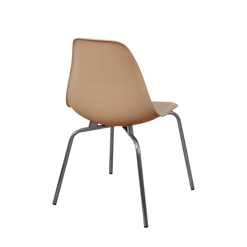 Фото 5 Стул кухонный Derstuhl Elegant chrom комплект 2 шт 45x82x46 см полипропилен цвет темно-бежевый Фото 5 Стул кухонный Derstuhl Elegant chrom комплект 2 шт 45x82x46 см полипропилен цвет темно-бежевый
