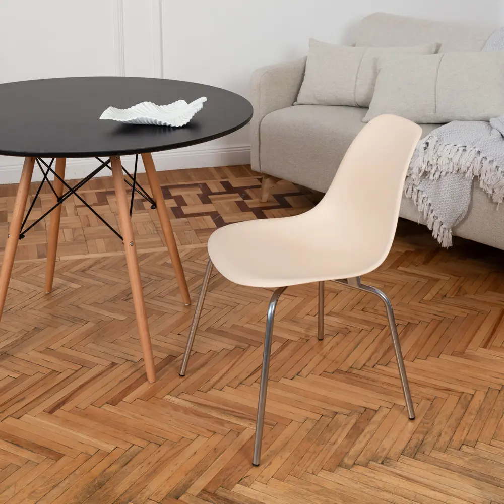 Фото 6 Стул кухонный Derstuhl Elegant chrom комплект 2 шт 45x82x46 см полипропилен цвет светло-бежевый Фото 6 Стул кухонный Derstuhl Elegant chrom комплект 2 шт 45x82x46 см полипропилен цвет светло-бежевый