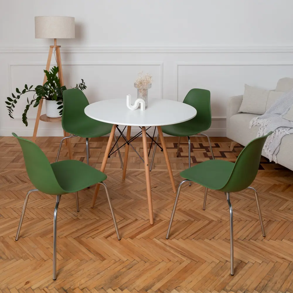 Фото Стул кухонный Derstuhl Elegant chrom комплект 4 шт 45x82x46 см полипропилен цвет темно-зеленый Фото Стул кухонный Derstuhl Elegant chrom комплект 4 шт 45x82x46 см полипропилен цвет темно-зеленый