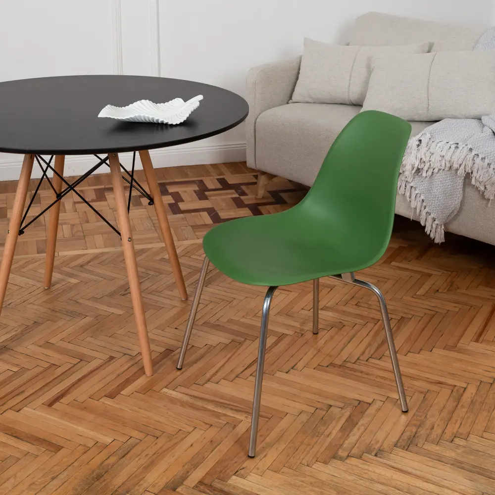 Фото 6 Стул кухонный Derstuhl Elegant chrom комплект 2 шт 45x82x46 см полипропилен цвет темно-зеленый Фото 6 Стул кухонный Derstuhl Elegant chrom комплект 2 шт 45x82x46 см полипропилен цвет темно-зеленый