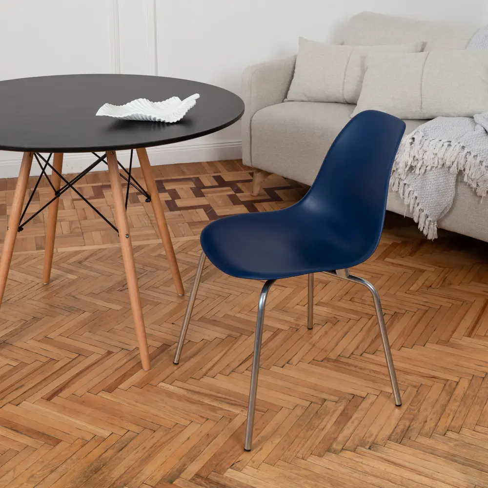 Фото 6 Стул кухонный Derstuhl Elegant chrom комплект 2 шт 45x82x46 см полипропилен цвет темно-синий Фото 6 Стул кухонный Derstuhl Elegant chrom комплект 2 шт 45x82x46 см полипропилен цвет темно-синий