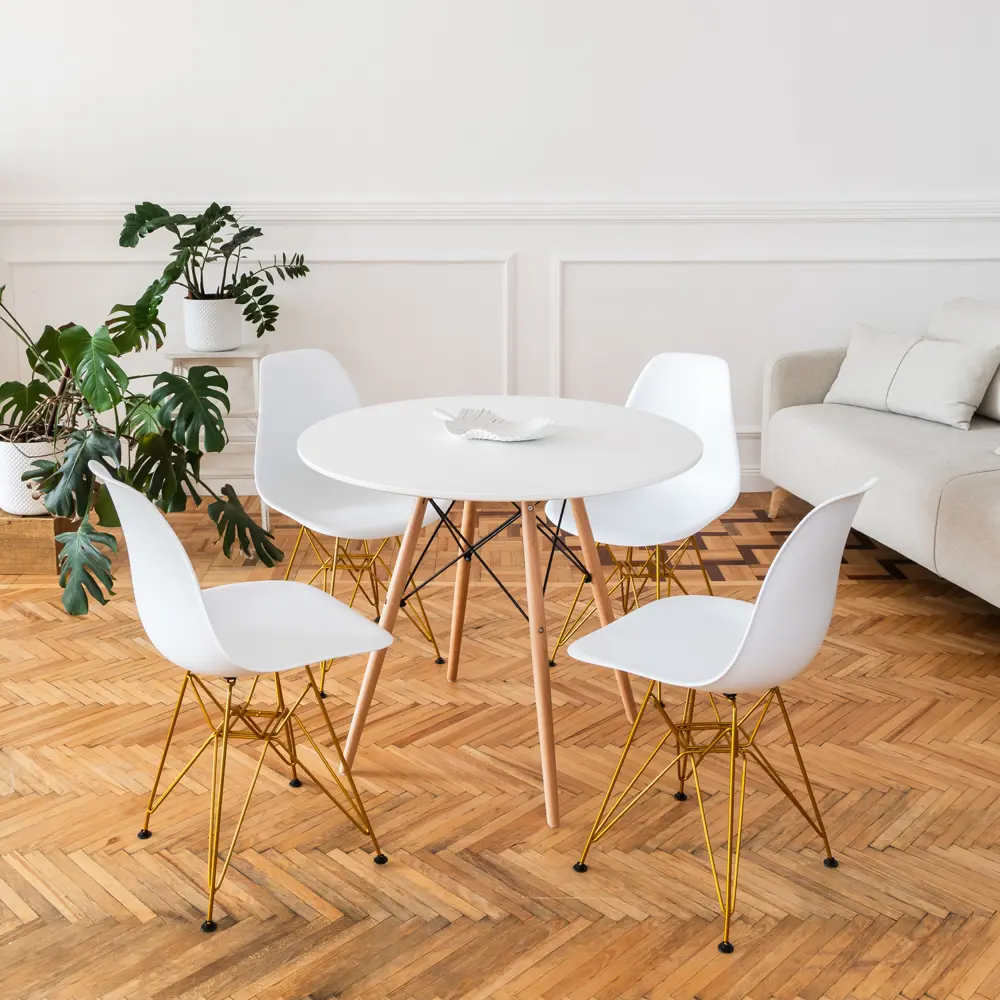 Фото 2 Комплект кухонных стульев 2 шт Derstuhl Gold 45x82x45 см полипропилен цвет белый