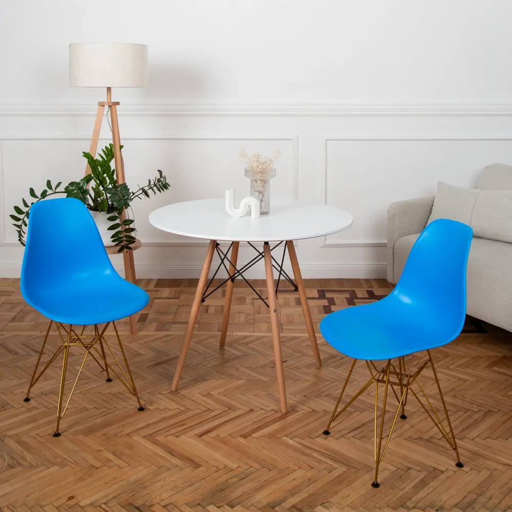 Фото 2 Стул кухонный Derstuhl Gold 45x82x46 см полипропилен цвет синий Фото 2 Стул кухонный Derstuhl Gold 45x82x46 см полипропилен цвет синий