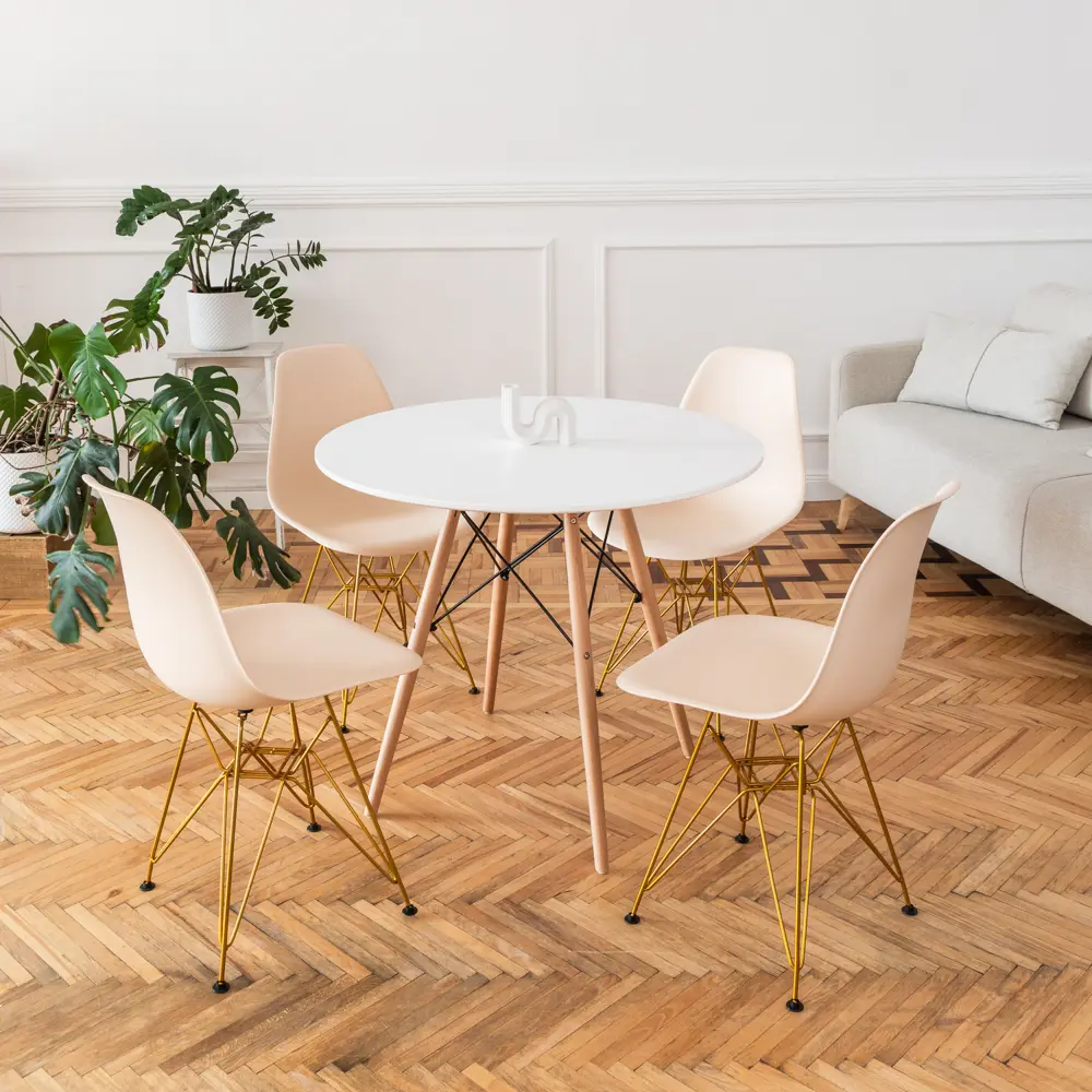Фото Комплект кухонных стульев 4 шт Derstuhl Gold 45x82x45 см полипропилен цвет бежевый Фото Комплект кухонных стульев 4 шт Derstuhl Gold 45x82x45 см полипропилен цвет бежевый