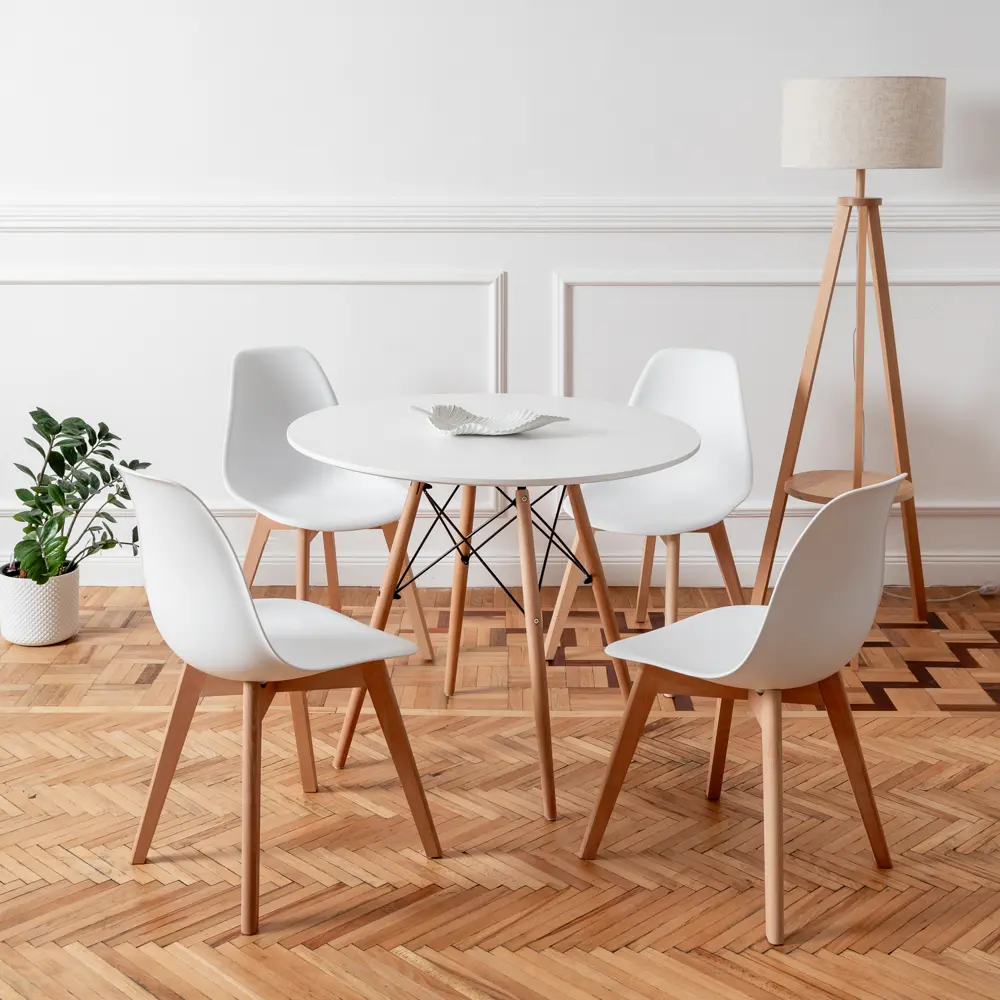 Фото 2 Комплект кухонных стульев 2 шт Derstuhl Grand wood 45x81x45 см полипропилен цвет белый Фото 2 Комплект кухонных стульев 2 шт Derstuhl Grand wood 45x81x45 см полипропилен цвет белый