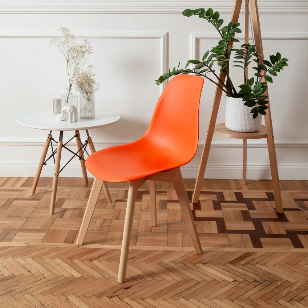 Фото 6 Комплект кухонных стульев 4 шт Derstuhl Grand wood 45x81x45 см полипропилен цвет оранжевый Фото 6 Комплект кухонных стульев 4 шт Derstuhl Grand wood 45x81x45 см полипропилен цвет оранжевый