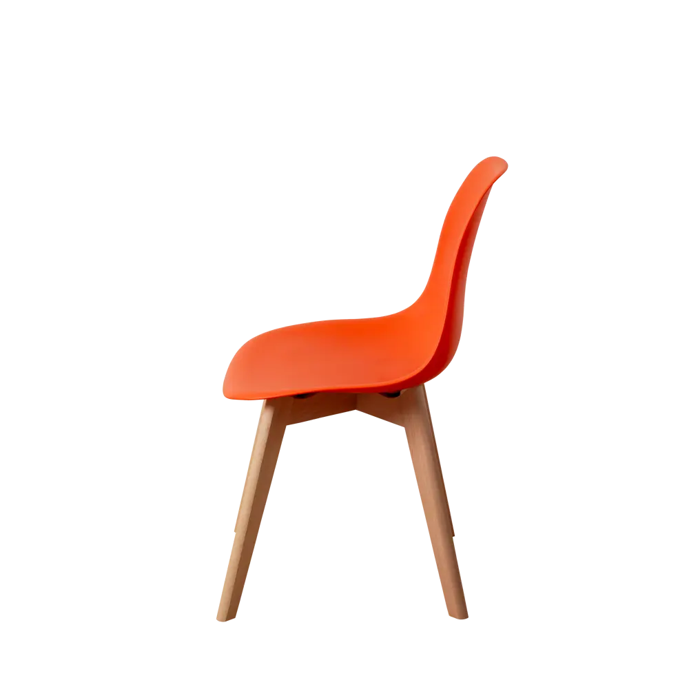 Фото 4 Комплект кухонных стульев 4 шт Derstuhl Grand wood 45x81x45 см полипропилен цвет оранжевый Фото 4 Комплект кухонных стульев 4 шт Derstuhl Grand wood 45x81x45 см полипропилен цвет оранжевый