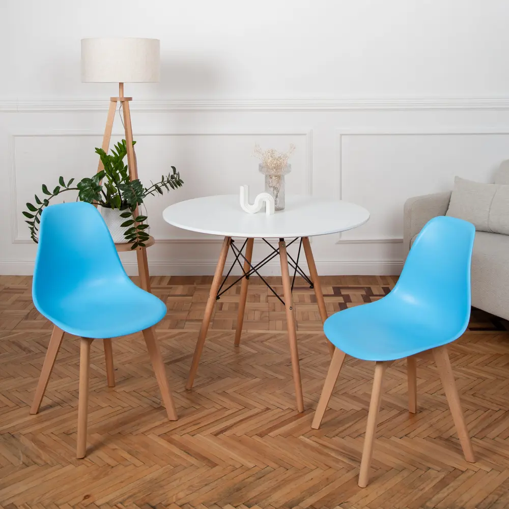 Фото 2 Стул кухонный Derstuhl Grand wood 45x81x46 см полипропилен цвет голубой Фото 2 Стул кухонный Derstuhl Grand wood 45x81x46 см полипропилен цвет голубой