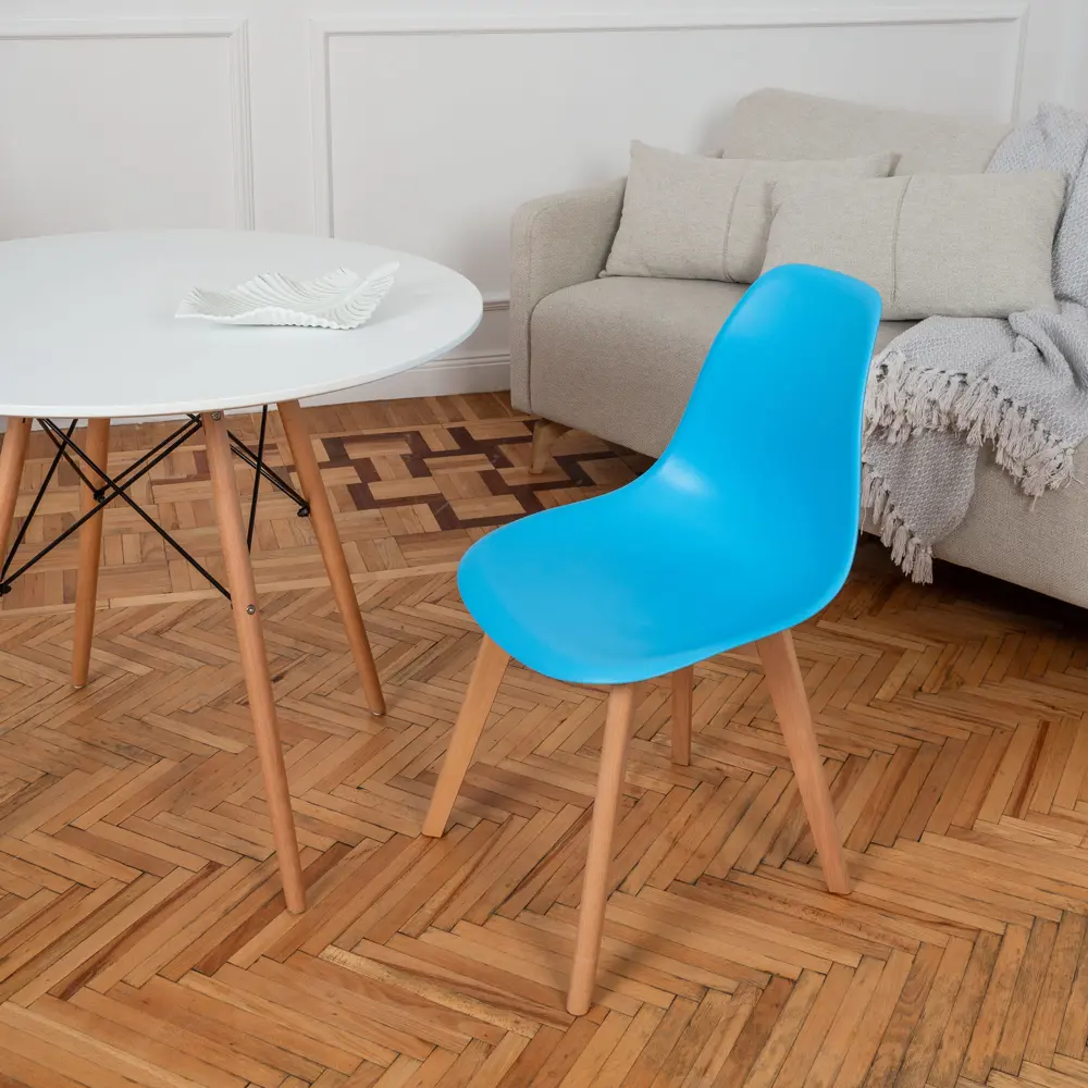 Фото 6 Стул кухонный Derstuhl Grand wood 45x81x46 см полипропилен цвет голубой Фото 6 Стул кухонный Derstuhl Grand wood 45x81x46 см полипропилен цвет голубой