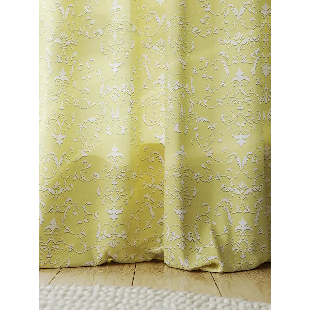 Фото 7 Комплект штор At home Базовая коллекция AT940852 на шторной ленте 260x150 см цвет желтый Фото 7 Комплект штор At home Базовая коллекция AT940852 на шторной ленте 260x150 см цвет желтый