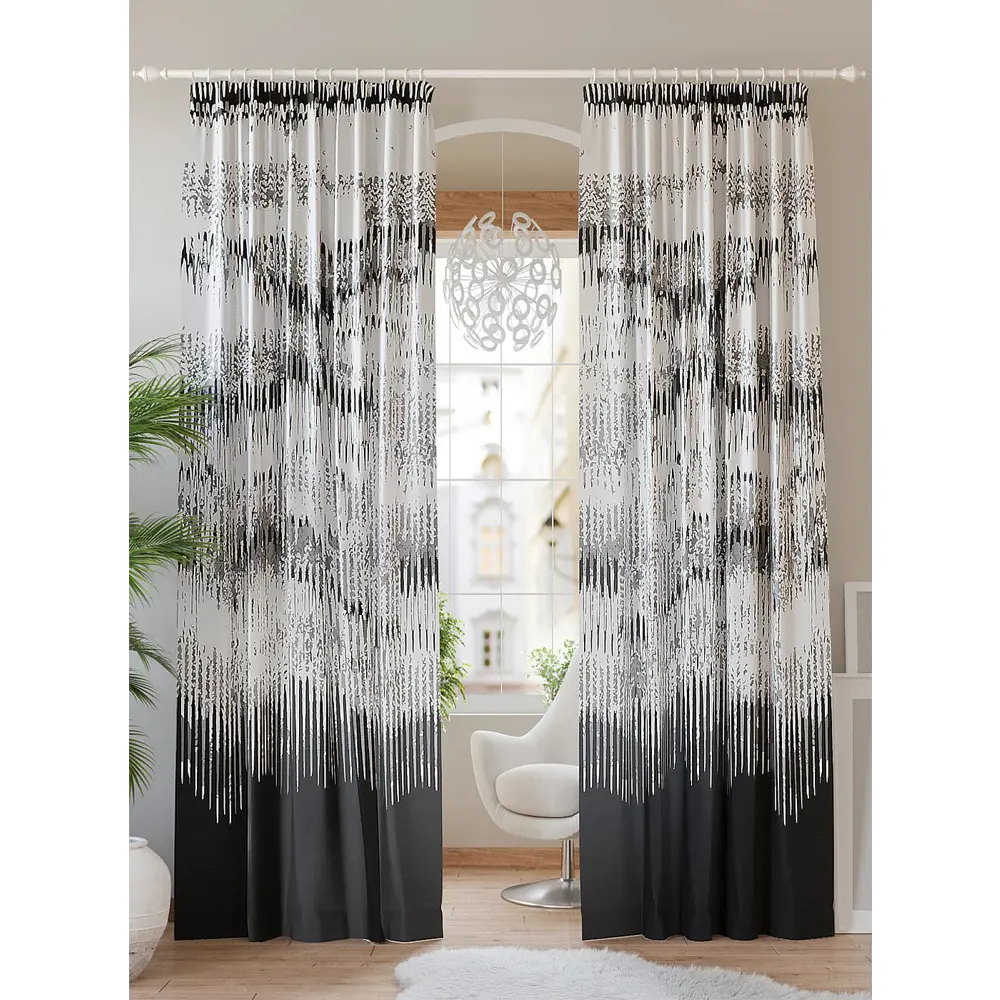 Фото 7 Комплект штор At home Базовая коллекция AT940795 на шторной ленте 260x150 см цвет серый Фото 7 Комплект штор At home Базовая коллекция AT940795 на шторной ленте 260x150 см цвет серый