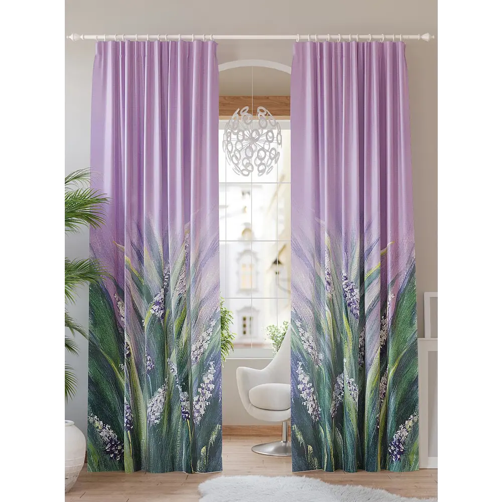 Фото 6 Комплект штор At home Базовая коллекция AT940760 на шторной ленте 260x150 см цвет зеленый Фото 6 Комплект штор At home Базовая коллекция AT940760 на шторной ленте 260x150 см цвет зеленый