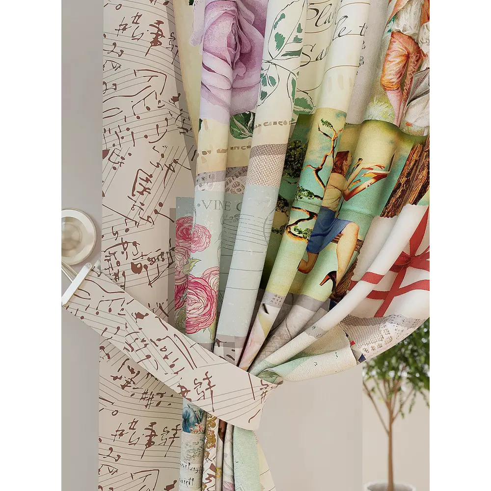 Фото 5 Комплект штор At home Базовая коллекция AT940735 на шторной ленте 260x150 см цвет бежевый Фото 5 Комплект штор At home Базовая коллекция AT940735 на шторной ленте 260x150 см цвет бежевый