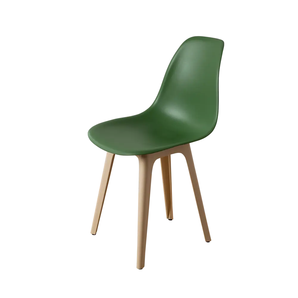 Фото Стул Derstuhl Plast beige DSL044.416.2 45x82x46 см полипропилен цвет темно-зеленый