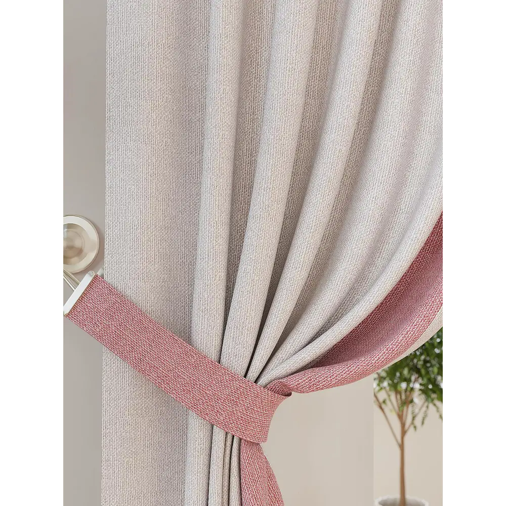 Фото 6 Комплект штор At home Базовая коллекция AT940692 на шторной ленте 260x150 см цвет бежевый Фото 6 Комплект штор At home Базовая коллекция AT940692 на шторной ленте 260x150 см цвет бежевый