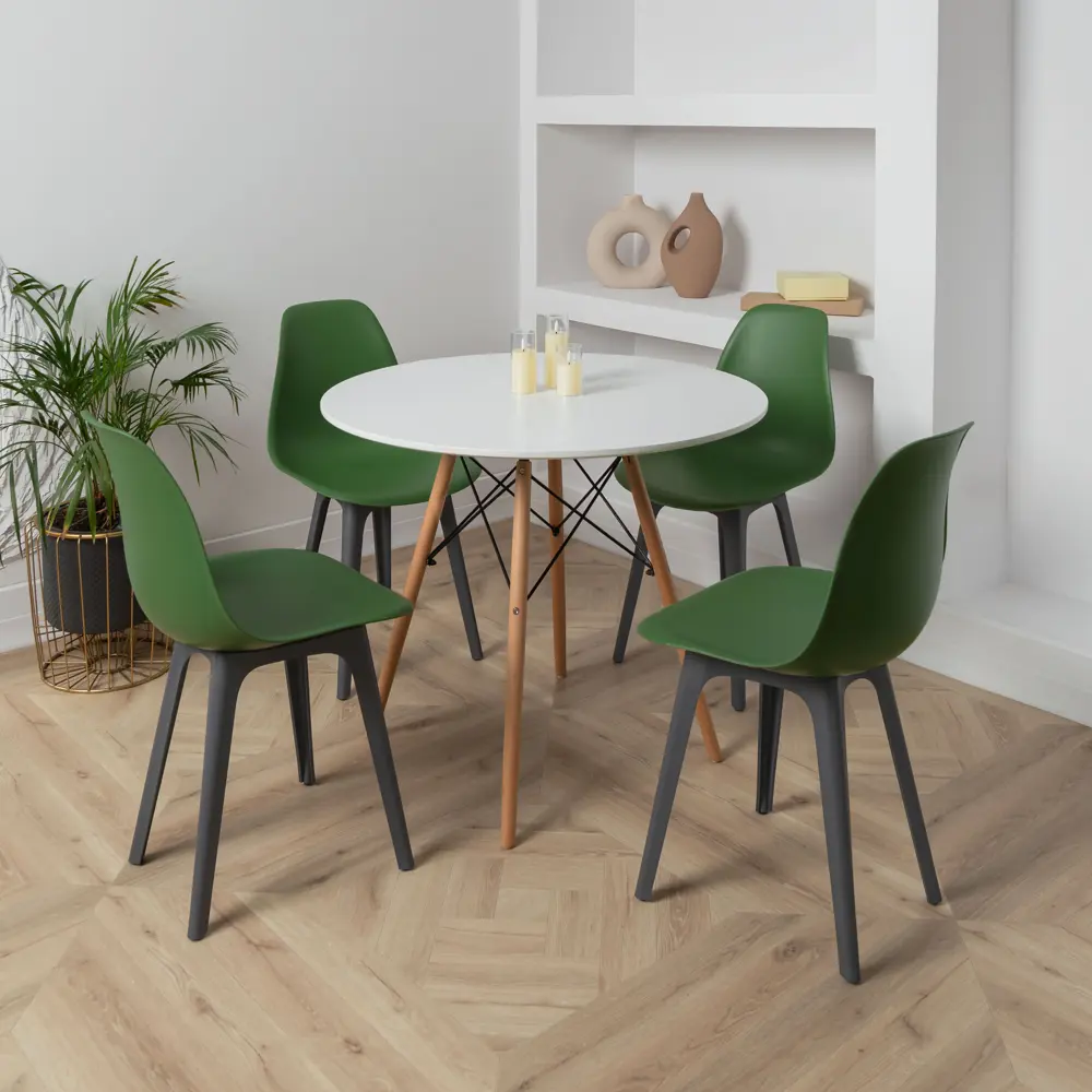 Фото 2 Стул Derstuhl Plast dark grey DSL044.316.2 45x82x46 см полипропилен цвет темно-зеленый Фото 2 Стул Derstuhl Plast dark grey DSL044.316.2 45x82x46 см полипропилен цвет темно-зеленый