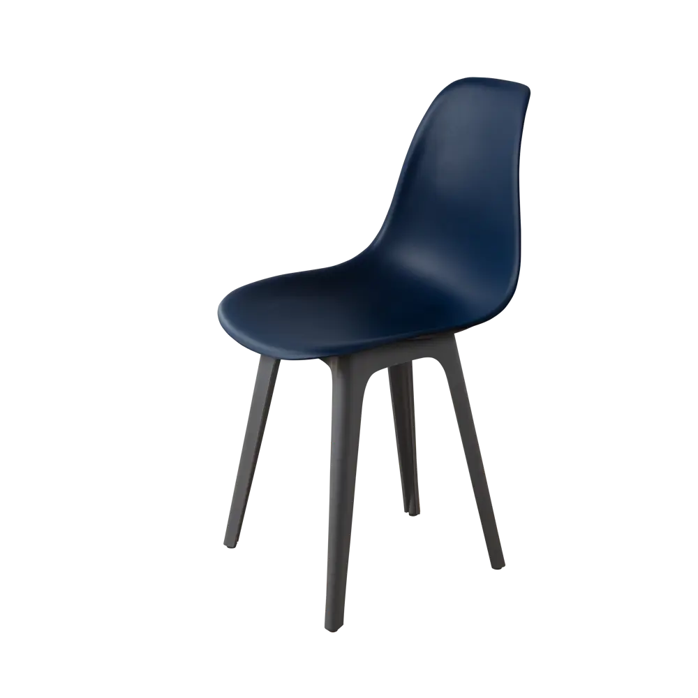 Фото 2 Стул Derstuhl Plast dark grey DSL044.317.4 45x82x46 см полипропилен цвет темно-синий Фото 2 Стул Derstuhl Plast dark grey DSL044.317.4 45x82x46 см полипропилен цвет темно-синий