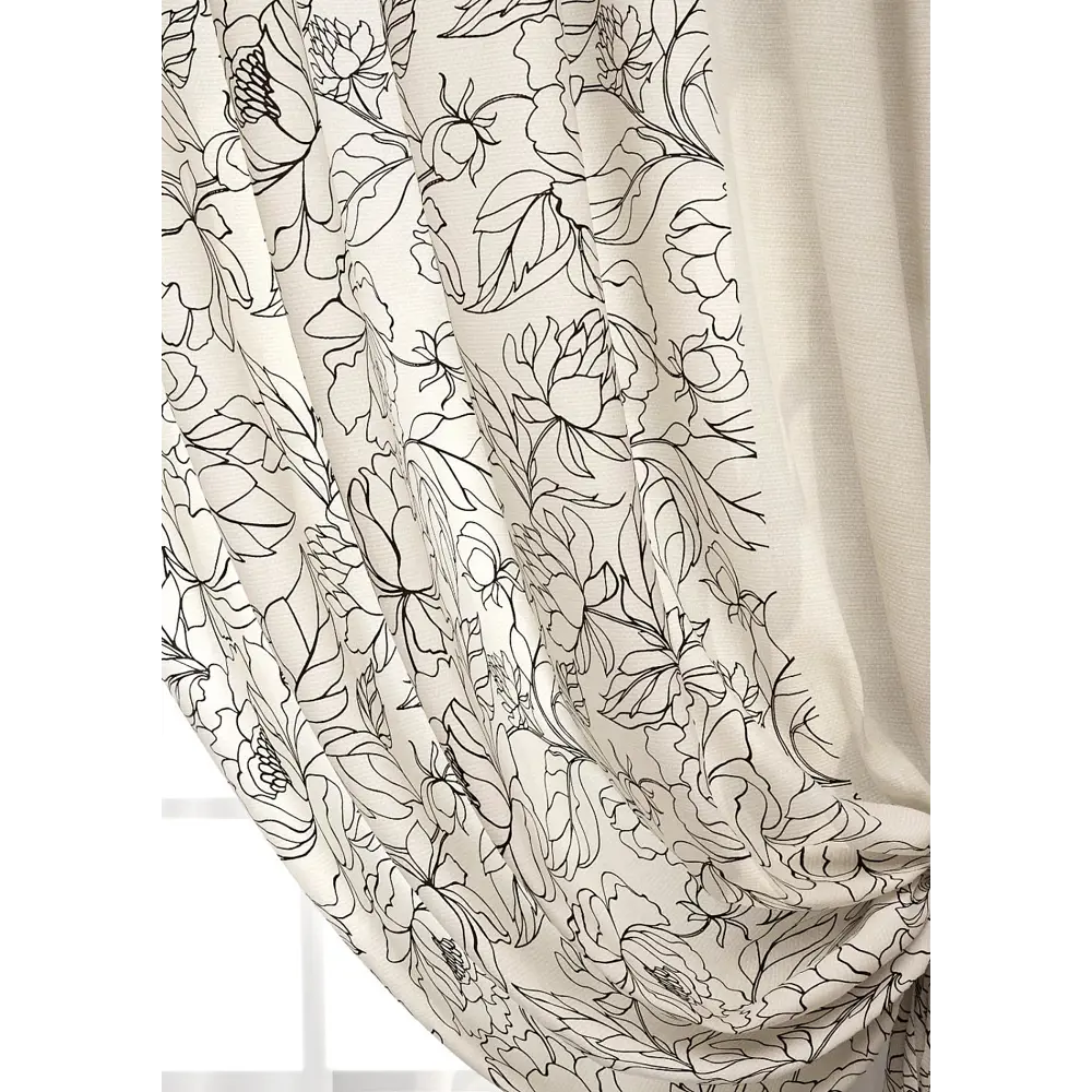 Фото 6 Комплект штор At home Базовая коллекция AT940358 на шторной ленте 260x150 см цвет бежевый