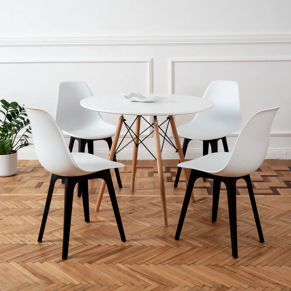Фото Комплект кухонных стульев 4 шт Derstuhl Plast 45x82x45 см полипропилен цвет белый Фото Комплект кухонных стульев 4 шт Derstuhl Plast 45x82x45 см полипропилен цвет белый