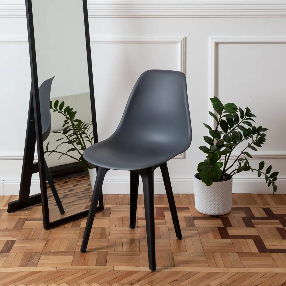 Фото 8 Комплект кухонных стульев 4 шт Derstuhl Plast 45x82x45 см полипропилен цвет темно-серый Фото 8 Комплект кухонных стульев 4 шт Derstuhl Plast 45x82x45 см полипропилен цвет темно-серый