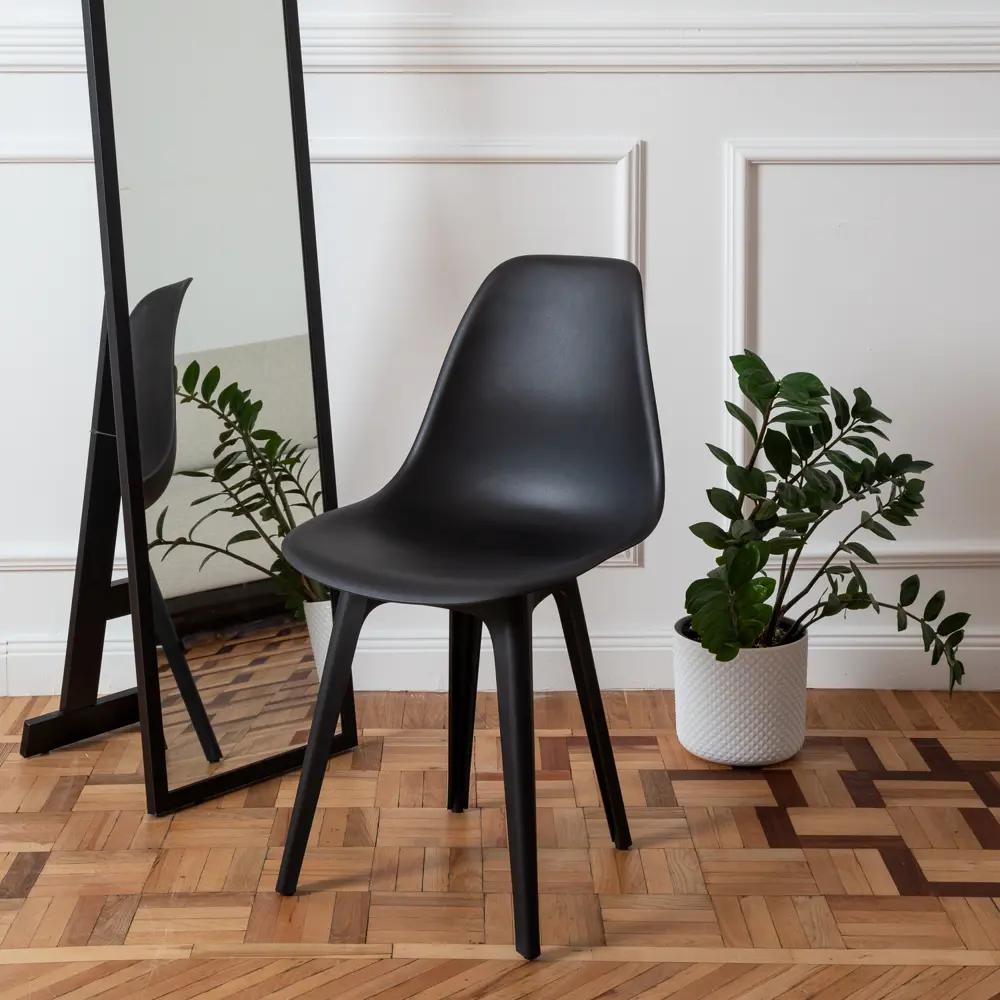 Фото 8 Комплект кухонных стульев 4 шт Derstuhl Plast 45x82x45 см полипропилен цвет черный Фото 8 Комплект кухонных стульев 4 шт Derstuhl Plast 45x82x45 см полипропилен цвет черный