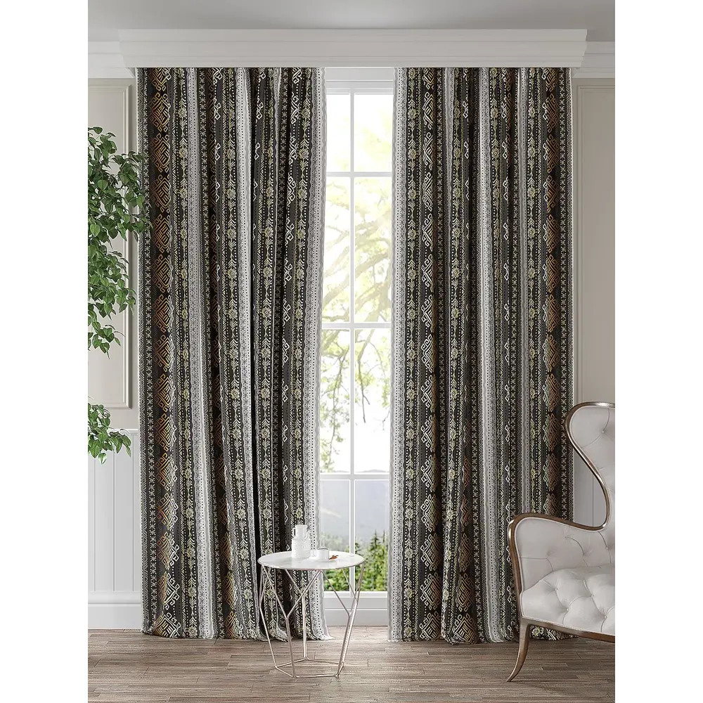 Фото 6 Комплект штор At home Базовая коллекция AT947901 на шторной ленте 280x150 см цвет серый