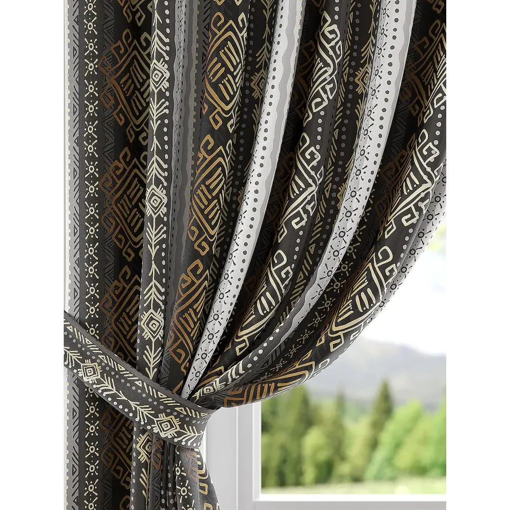 Фото Комплект штор At home Базовая коллекция AT947901 на шторной ленте 280x150 см цвет серый