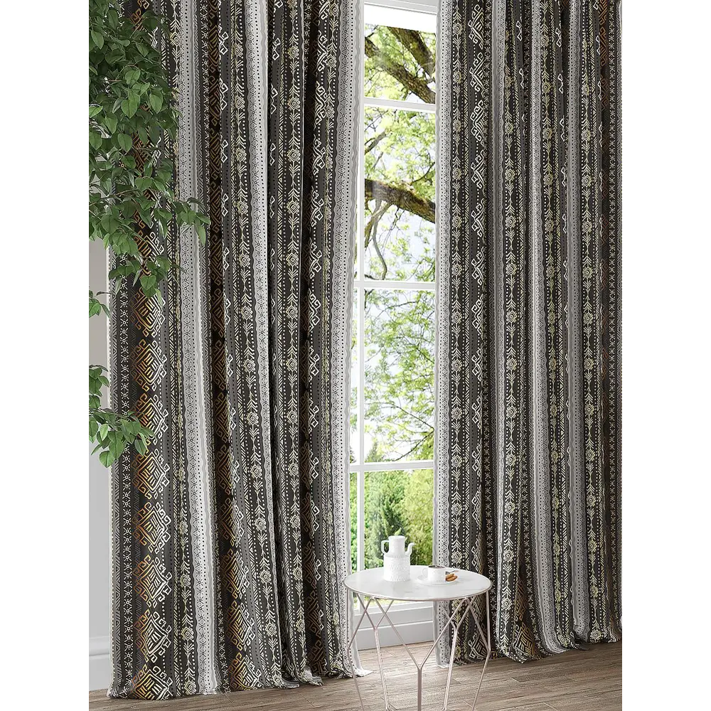 Фото 2 Комплект штор At home Базовая коллекция AT947901 на шторной ленте 280x150 см цвет серый