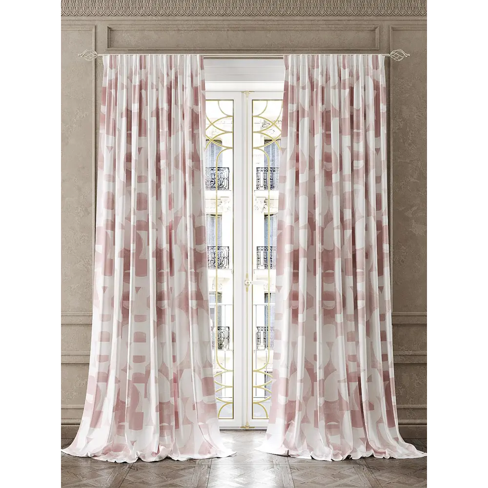 Фото 2 Комплект штор At home Базовая коллекция AT947510 на шторной ленте 280x150 см цвет белый