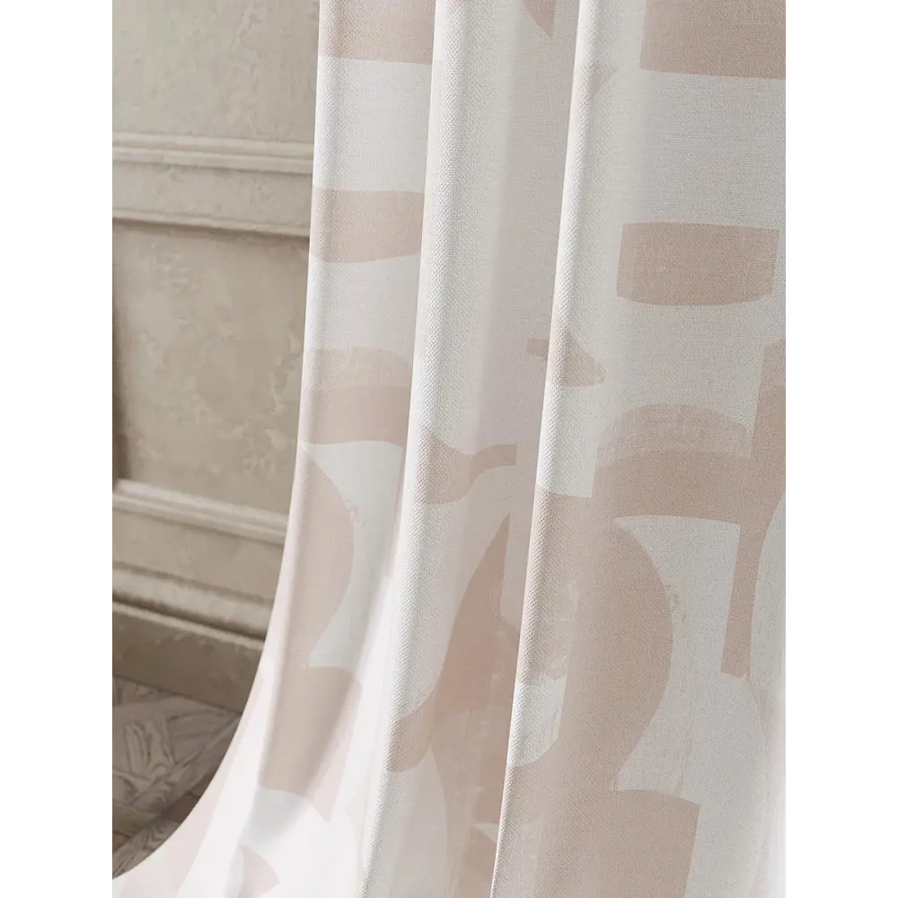 Фото Комплект штор At home Базовая коллекция AT947508 на шторной ленте 280x150 см цвет бежевый