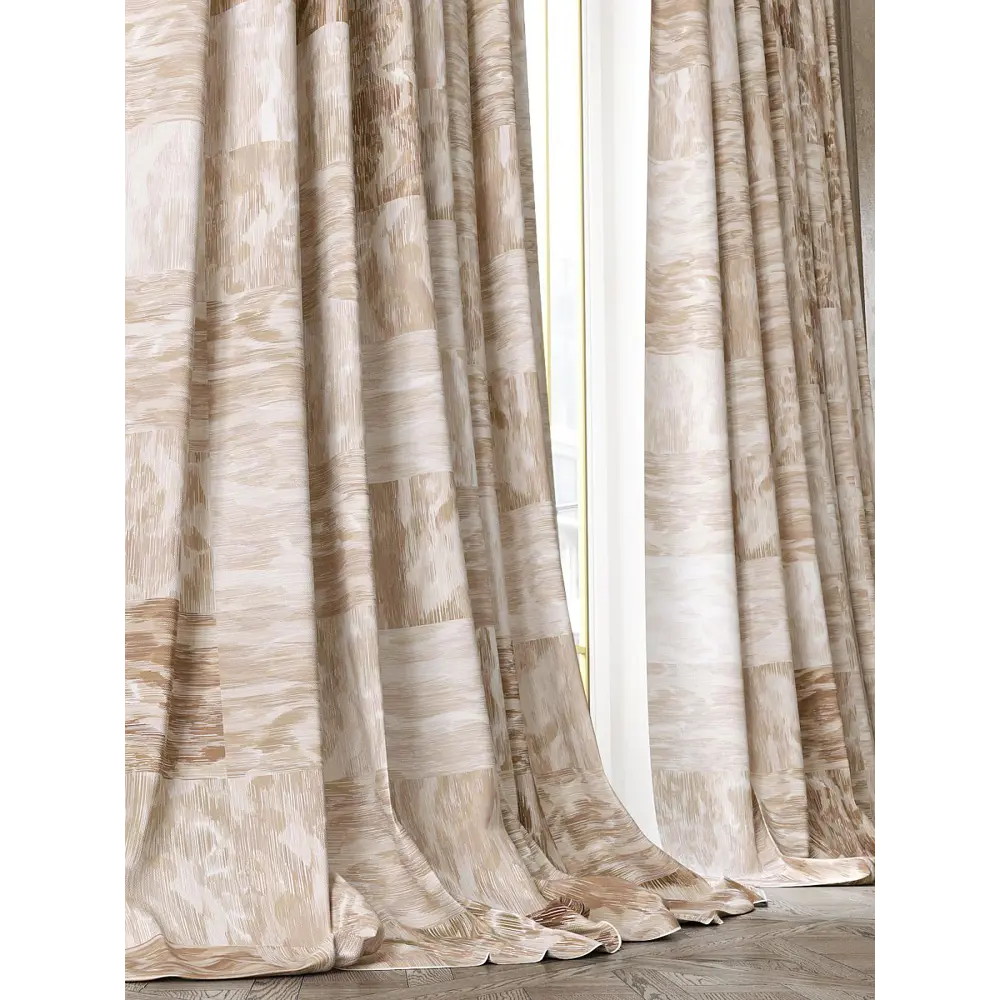 Фото 4 Комплект штор At home Базовая коллекция AT947500 на шторной ленте 280x150 см цвет бежевый