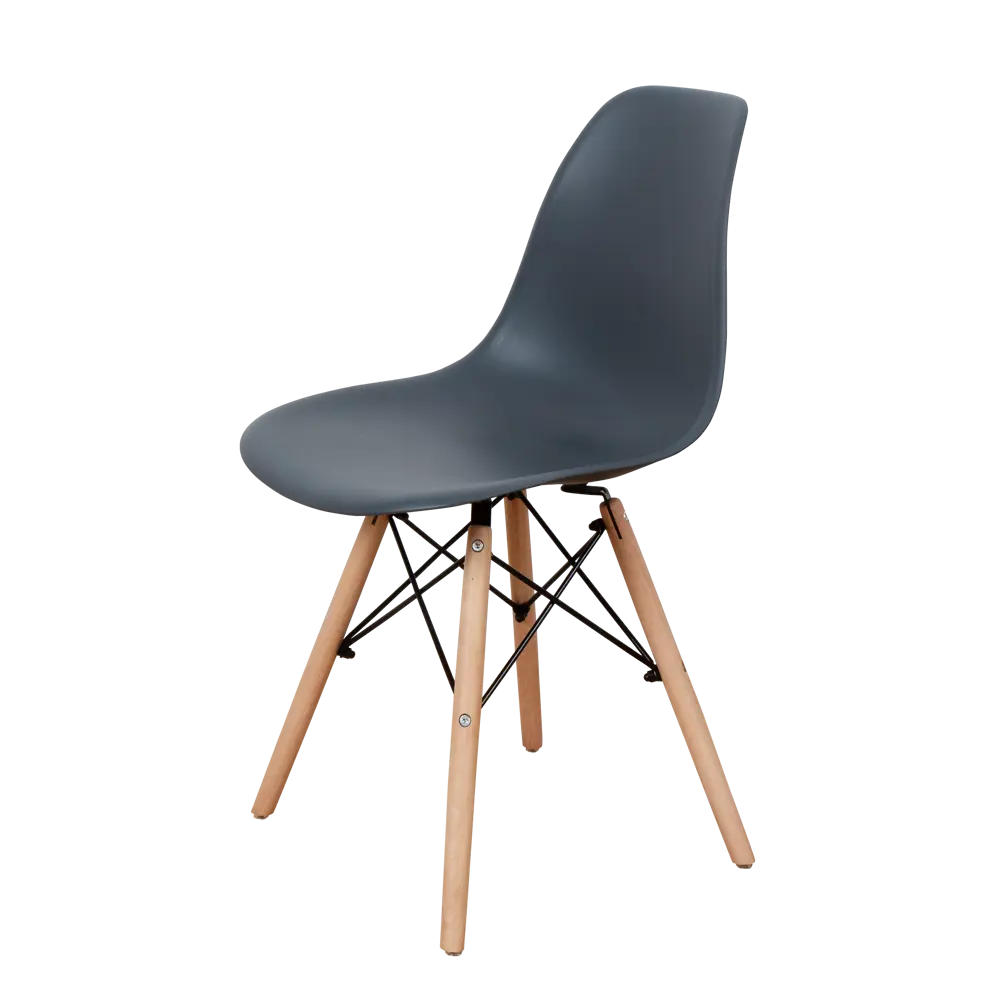 Фото Комплект кухонных стульев 2 шт Derstuhl Wood 45x82x45 см полипропилен цвет темно-серый Фото Комплект кухонных стульев 2 шт Derstuhl Wood 45x82x45 см полипропилен цвет темно-серый